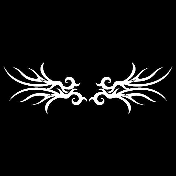 トライバルでクールに！(車・バイク・ボード等)左右セット・トライバルパターンタトゥーデカールステッカ...