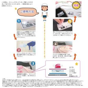 お名前シール フロッキーストレッチゼッケン2枚...の詳細画像2