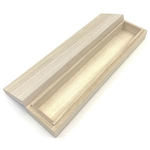 贈答品用総桐箱木箱 小 インロウ蓋 外寸約5.5cm×26.5cm×3.0cm 印籠 ピッタリ 使い方いろいろ  白木 桐箱 細長い形 小物入れ