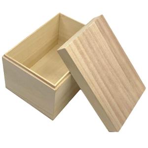 贈答品用総桐箱 木箱 フタ無し 桐製 外寸約17.2cm×17.2cm×7.5cm DIY