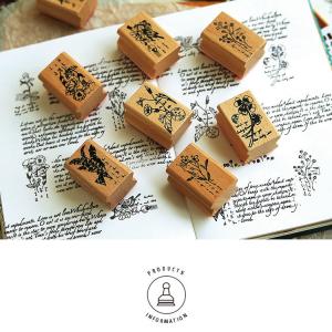 アンティーク デザインスタンプ 月のしずく 植物 2箱セット