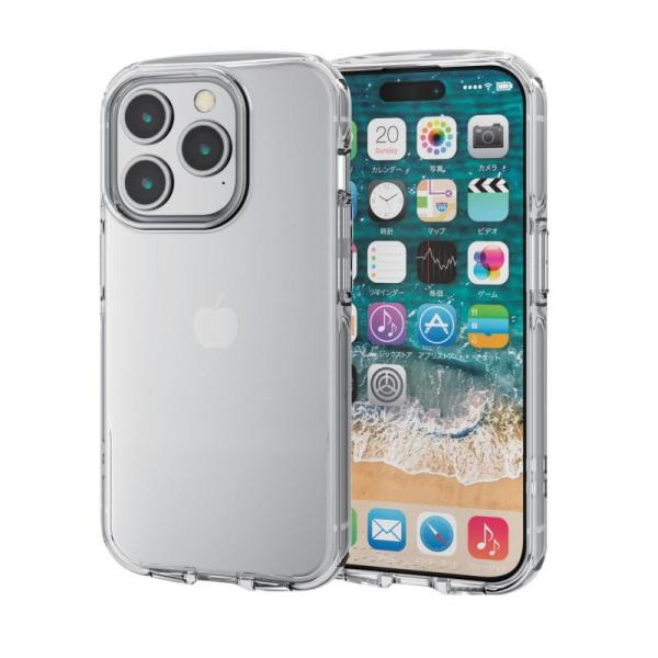 エレコム iPhone15 Pro ケース TOUGH SLIM LITE ソフト オールクリア ス...