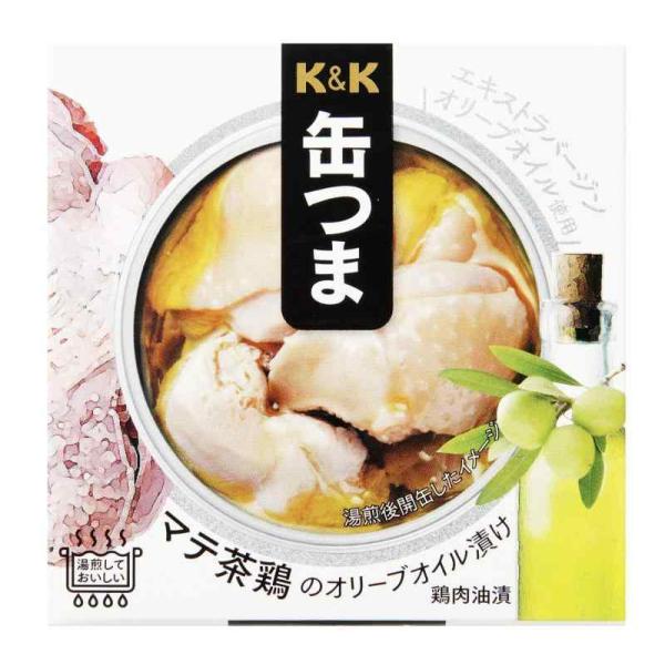 K&amp;K 缶つまR マテ茶鶏オリーブオイル漬 150g