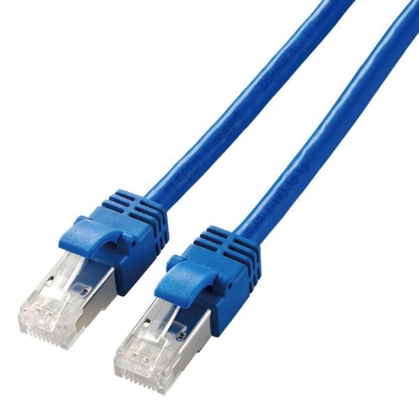 エレコム LANケーブル CAT7準拠爪折れ防止コネクタ ブルー