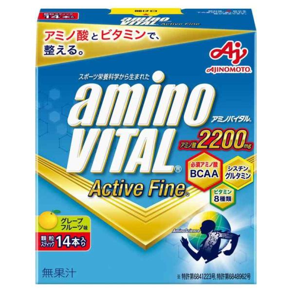 味の素 アミノバイタル アクティブファイン グレープフルーツ味 60本入箱 アミノ酸 2200mg ...