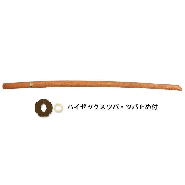 赤樫中刀（赤樫の木刀）（ツバ・ツバ止め付） (剣道具) T-6