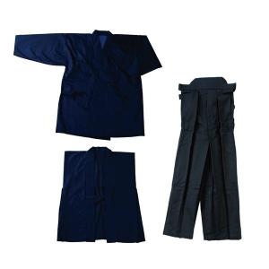 居合道着 道々3点セット（上着・野袴・陣羽織) (明倫産業は居合用品の売上累計日本一!!)