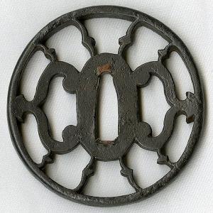 鍔 t-147 雁繋透鐔(尾張)(特別貴重刀装...の詳細画像1