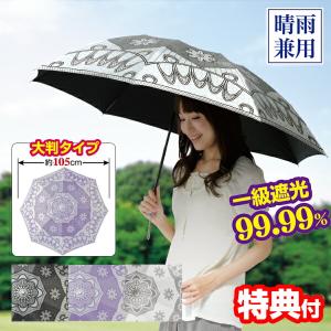 TVで紹介 涼感・遮光率99.99 「日かげ」 105cm 大判傘 折りたたみ日傘