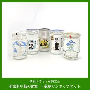 新潟ふるさと村限定　中越ワンカップ飲み比べセット（5本）｜新潟ふるさと名物SHOP