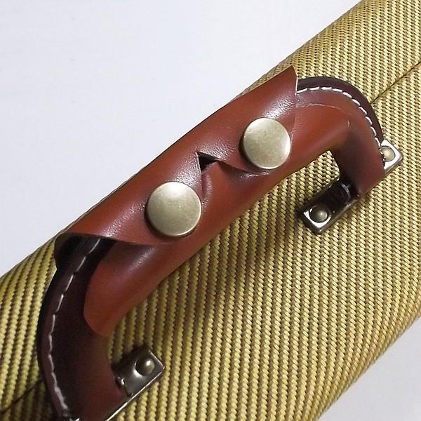 「新潟ほんもの」オリジナルロゴ入り 本革製グリップ（ハンドル）カバー（ギター・ハードケース用） 送料...