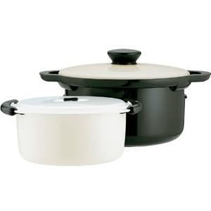送料無料 食缶・給食道具 8L シルバーアルマイト 丸型二重 クリップ付