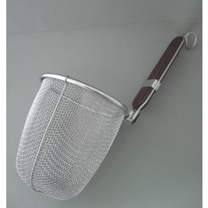 タケコシ 18-8ローズ柄 深型うどんてぼ ザル うどんざる 振りザル