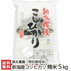 廃！新潟産 特別栽培米（減農薬・減化学肥料）コシヒカリ 精米5kg 徳永農園/ギフトにも！/のし無料/送料無料