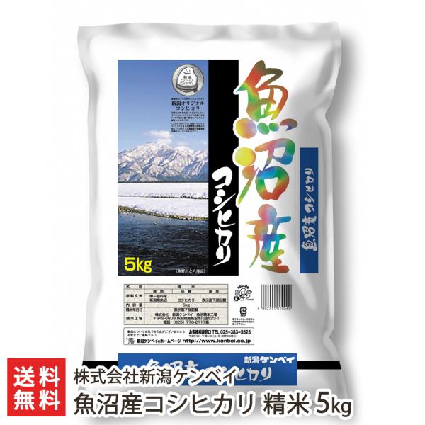 【令和5年度米】魚沼産コシヒカリ 精米5kg（5kg袋×1）/株式会社新潟ケンベイ/送料無料 父の日...