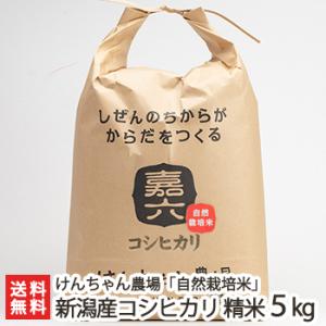 【令和5年度米】新潟県産 自然栽培米（無農薬・無化学肥料）従来品種コシヒカリ 5kg 選べる精米率（白米・7分・5分）けんちゃん農場/ギフト/送料無料｜niigata-shop