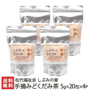 手摘みどくだみ茶 ティーバッグ 5g×20袋入り×4パック/松代福祉会 しぶみの家/送料無料