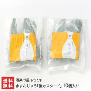 水まんじゅう「笹カスタード」10個入り（5個入り×2袋）/酒楽の里あさひ山/送料無料 父の日 お中元｜niigata-shop