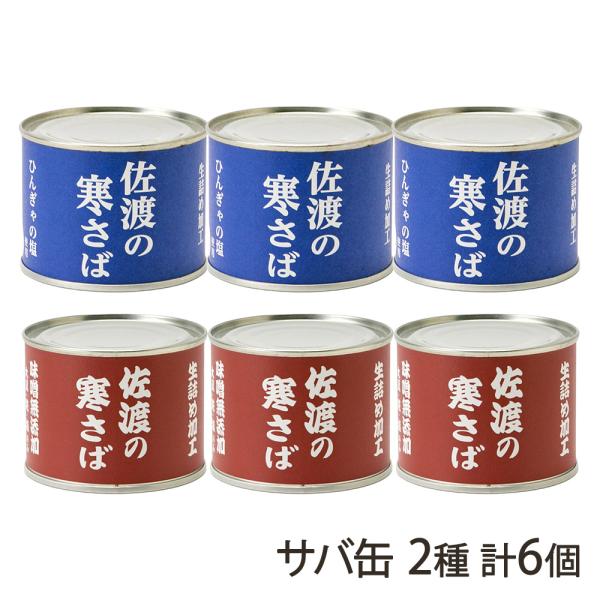 サバ缶 2種 計6個（水煮・味噌煮 各3個）/丸中商店/後払い決済不可/送料無料