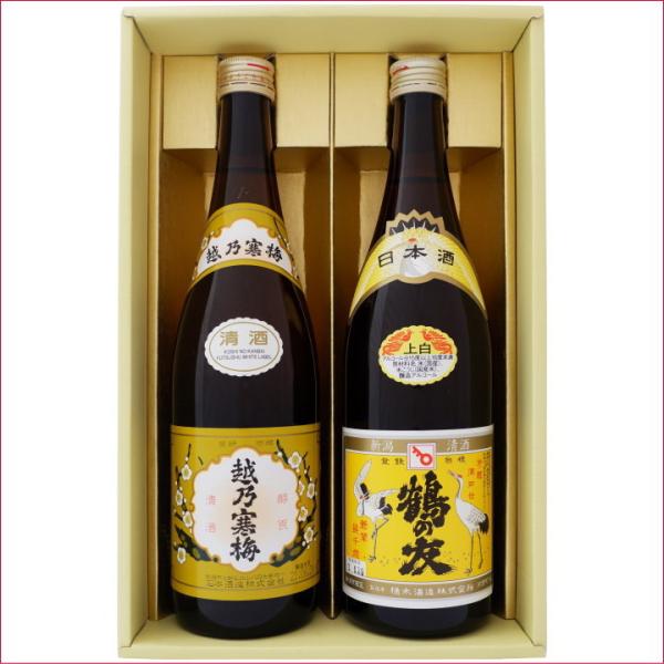 日本酒 越乃寒梅と新潟の地酒 鶴の友 飲み比べギフトセット 720ｍl×2本 越乃寒梅 白ラベル 鶴...