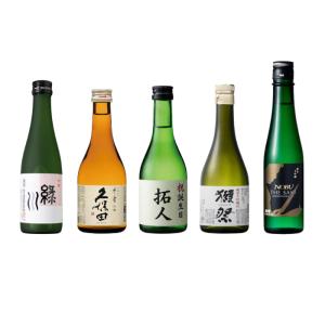 名入れ 日本酒 ギフト プレゼント 300ml×5本セット 名入れ純米酒 久保田 千寿 獺祭 純米大吟醸45 緑川 吟醸 北雪 NOBU 純米大吟醸 送料無料