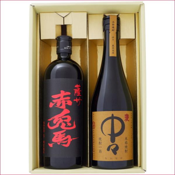 焼酎 赤兎馬 赤と中々 飲み比べお試し2本セット 赤兎馬 赤 芋焼酎25° 中々 麦焼酎 25° 7...