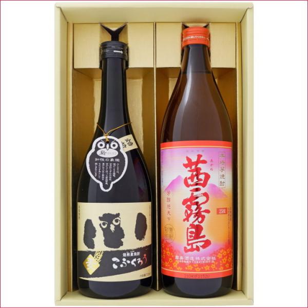 こふくろう 茜霧島 ギフトセット720ｍｌ×1本 900ml×1本 こふくろう 麦焼酎 25°+ 茜...