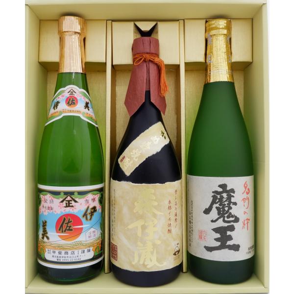 伊佐美 芋焼酎25°森伊蔵 金ラベル 芋焼酎 25° 魔王 芋焼酎 25°  720ｍl×3本 送料...