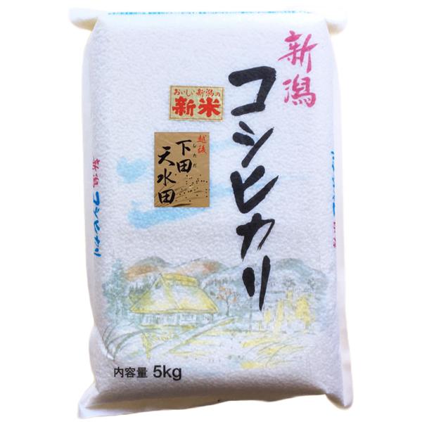 新米 お米 新潟県産 越後下田郷コシヒカリ［天水田米］白米 5kg 令和7年産【本州送料無料】