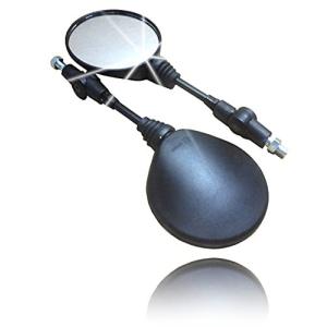 オフロード バイク 可倒式 ミラー 左右 セット 10mm 正ネジ 取付け 簡単 角度 調節 自由自