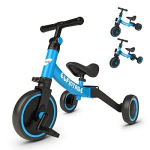 besrey 5 IN 1 三輪車 バランスカー 子供用自転車 キッズバイク コンパクト 折畳 変身バイク軽量 高さ調整可能 ペダル外す可能 1歳から