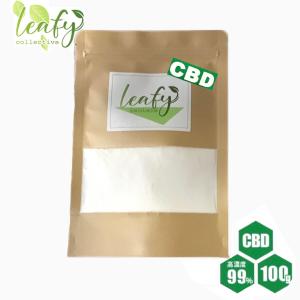 Leafy CBD アイソレート パウダー 100g 100000mg 粉末 粉 CBDパウダー 99％ 本体 高濃度 超高濃度 高純度｜nijiba