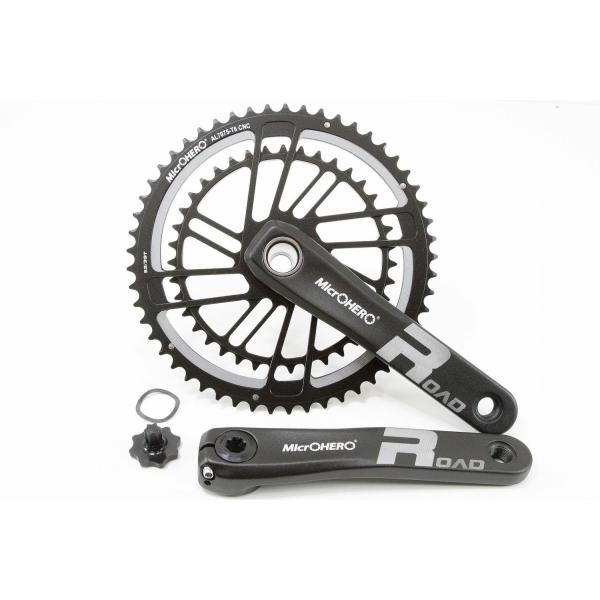 【即納】ロード用 クランク セット 170mm 9/10/11s 50X34T ダブル　CNC　一体...