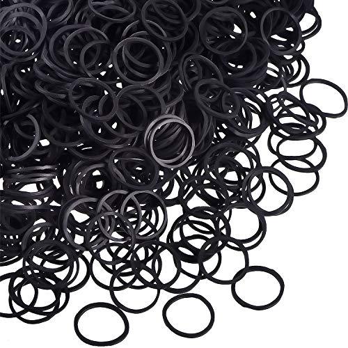 Pack of 1000 Mini Rubber Bands Black Soft Elastic ...