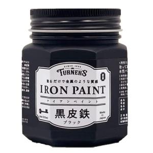 ターナー色彩(Turner Color) 水性ペイント アイアンペイント 黒皮鉄ブラック IRK20020 200ml｜nijiiro-nichiyouhin