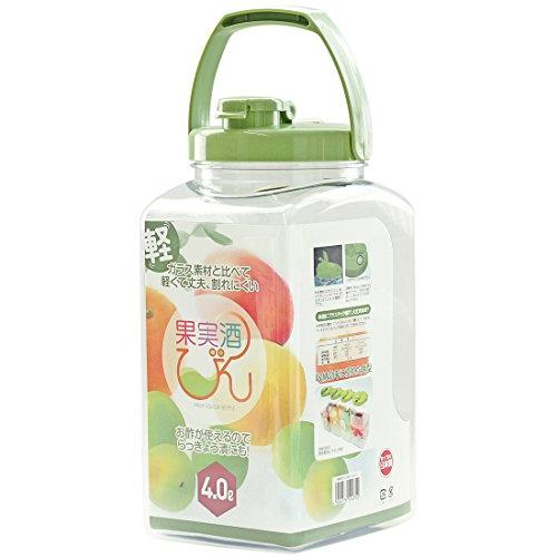 タケヤ化学工業(Takeya) 果実酒瓶 S型 4.0L プラスチック みどり