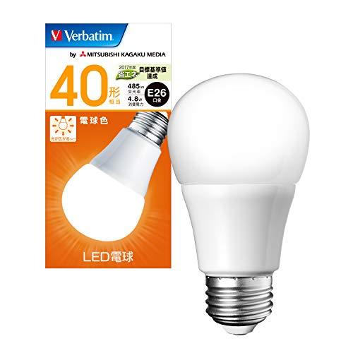 Verbatim バーベイタム LED電球 E26 40W相当 電球色 (広配光 定格寿命40000...