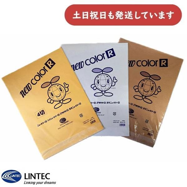 【在庫限り】リンテック 色画用紙 ニューカラーR 四ツ切 10枚束 銀・金・銅 4NCR 文房具 文...