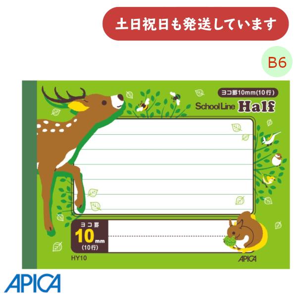 日本ノート 学習帳 スクールキッズ ハーフノート 10mmヨコ罫 10行 B6 文房具 文具 学習帳...