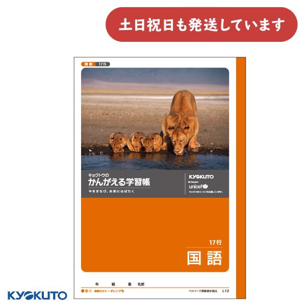 日本ノート かんがえる学習帳 国語 17行 文房具 文具 こくご ノート KYOKUTO キョクトウ