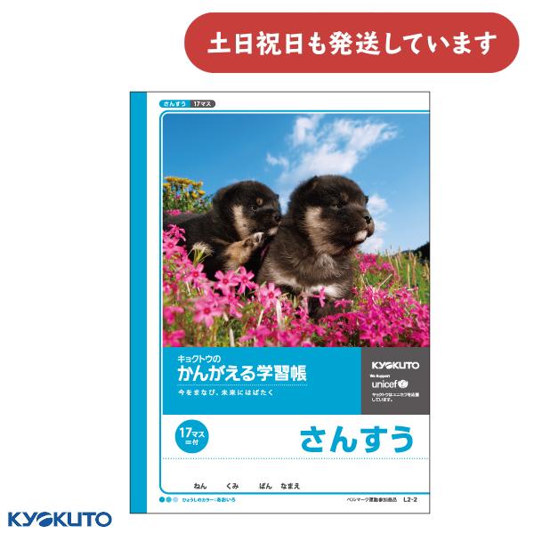 日本ノート かんがえる学習帳 さんすう 17マス =付 文房具 文具 算数 ノート KYOKUTO ...