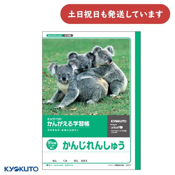 日本ノート かんがえる学習帳 かんじれんしゅう 91字 リーダー入 文房具 文具 漢字練習 ノート ...