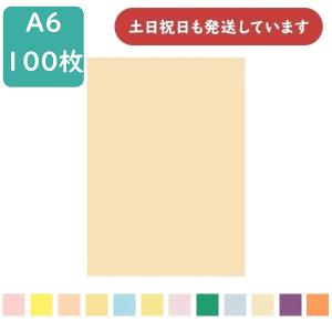 【在庫限り】カラーコピー用紙 オフィスカラー カラーペーパー A6 100枚 文房具 文具 事務用品 紙製品 コピー 印刷 インクジェット ワープロ