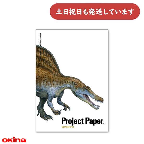 オキナ プロジェクトノート ダイナソー スピノサウルス 5mm方眼 文房具 かっこいい 文具 恐竜