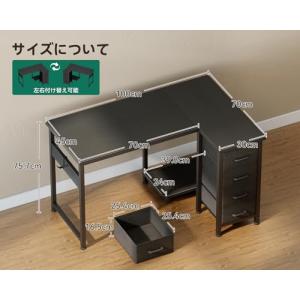 AODK ゲーミングデスク 引き出し4杯付き ...の詳細画像2
