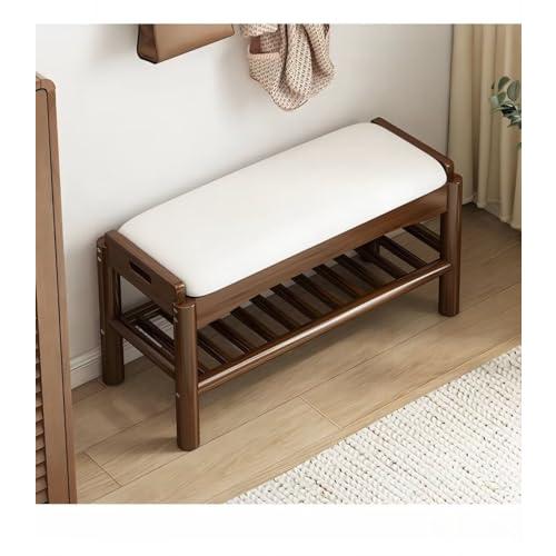 PANCY 玄関ベンチ 木製 無垢材 北欧 幅80cm 天然木 シューズラック 収納ベンチ 玄関椅子...