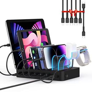 ANNIBER USB充電ステーション 8ポート iphone16 卓上充電スタンド PSE