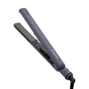 SALONIA サロニア ストレートアイロン ヘアアイロン 24mm 耐熱ポーチ付 海外対応 SL-004SGR グレー