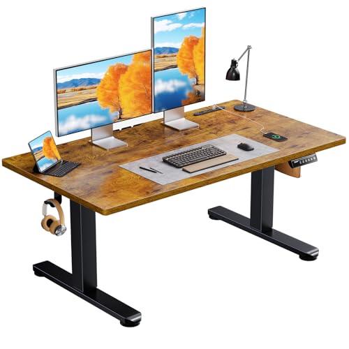 ErGear 電動昇降式 ローデスク 高さ48-72cm コンセント付き 高さ調整 4パータンメモリ...