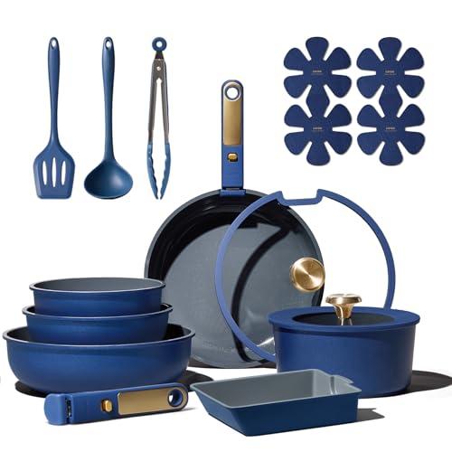 CAROTE カローテ フライパン セット 17点 フッ素不使用 食洗機対応 IH対応 ガス火対応 ...